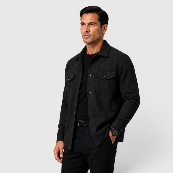 James | Men’s Regular-Fit Overshirt with Long Sleeves