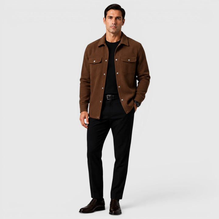 James | Men’s Regular-Fit Overshirt with Long Sleeves
