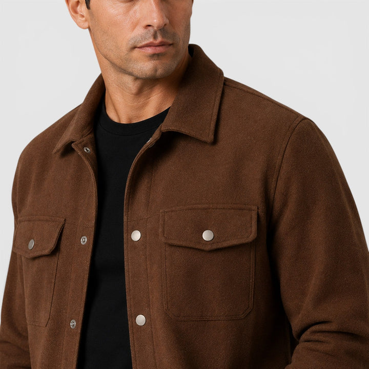 James | Men’s Regular-Fit Overshirt with Long Sleeves