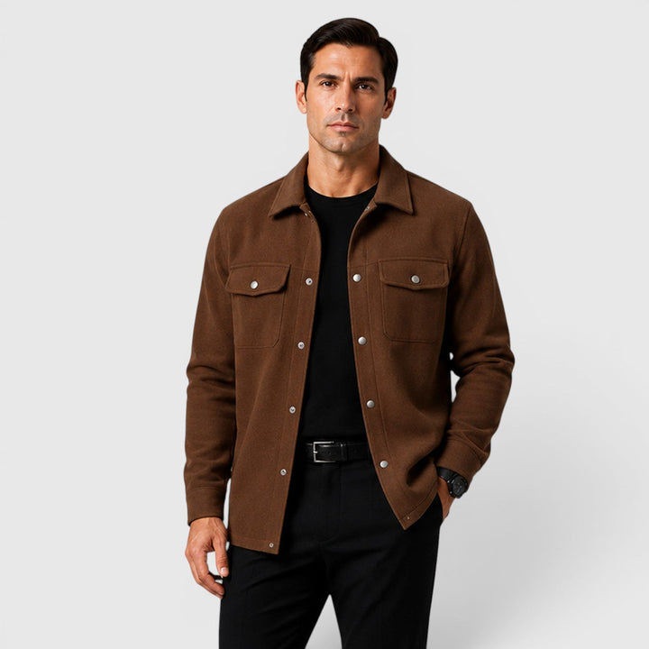 James | Men’s Regular-Fit Overshirt with Long Sleeves