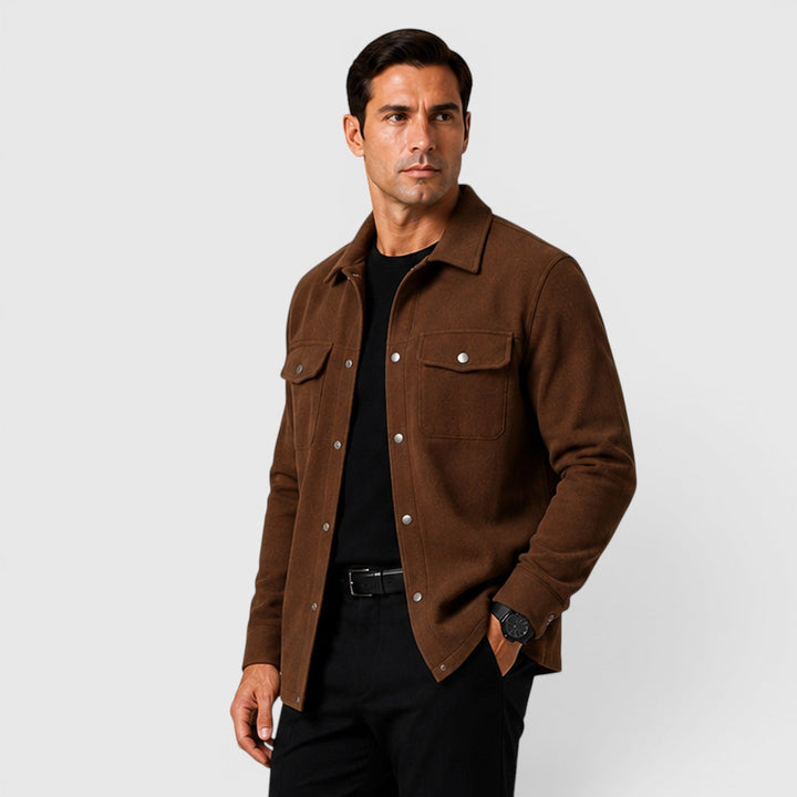 James | Men’s Regular-Fit Overshirt with Long Sleeves