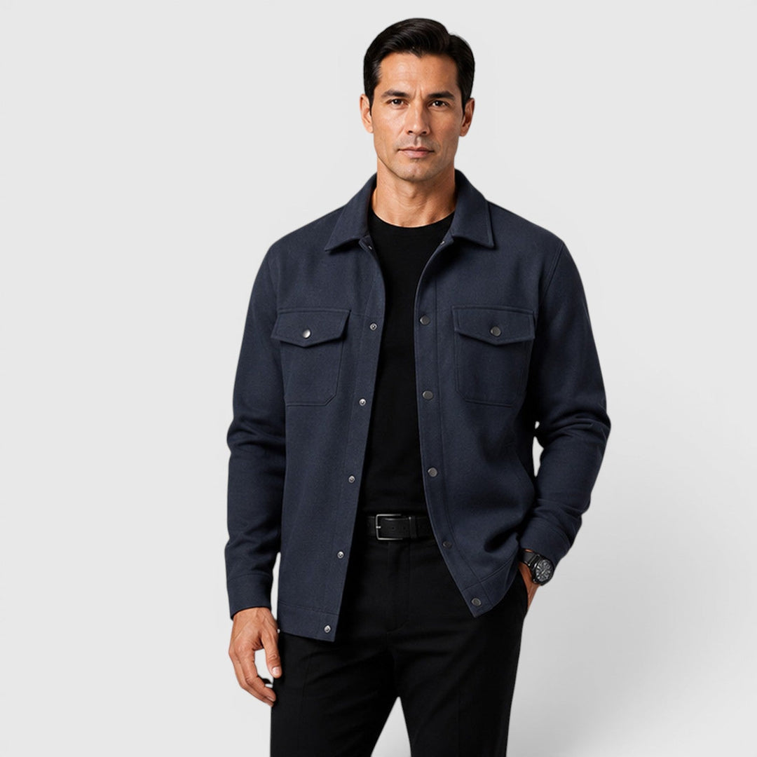 James | Men’s Regular-Fit Overshirt with Long Sleeves