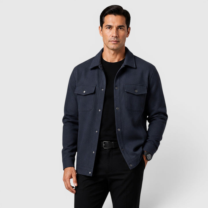 James | Men’s Regular-Fit Overshirt with Long Sleeves
