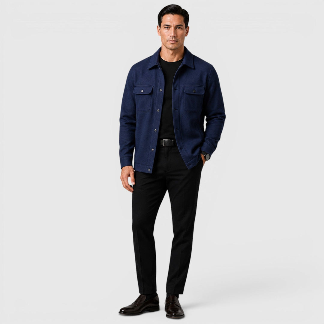 James | Men’s Regular-Fit Overshirt with Long Sleeves