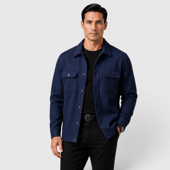 James | Men’s Regular-Fit Overshirt with Long Sleeves
