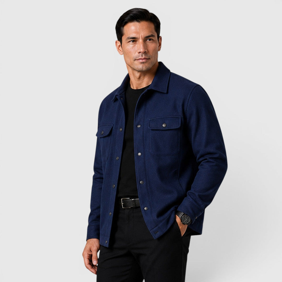 James | Men’s Regular-Fit Overshirt with Long Sleeves
