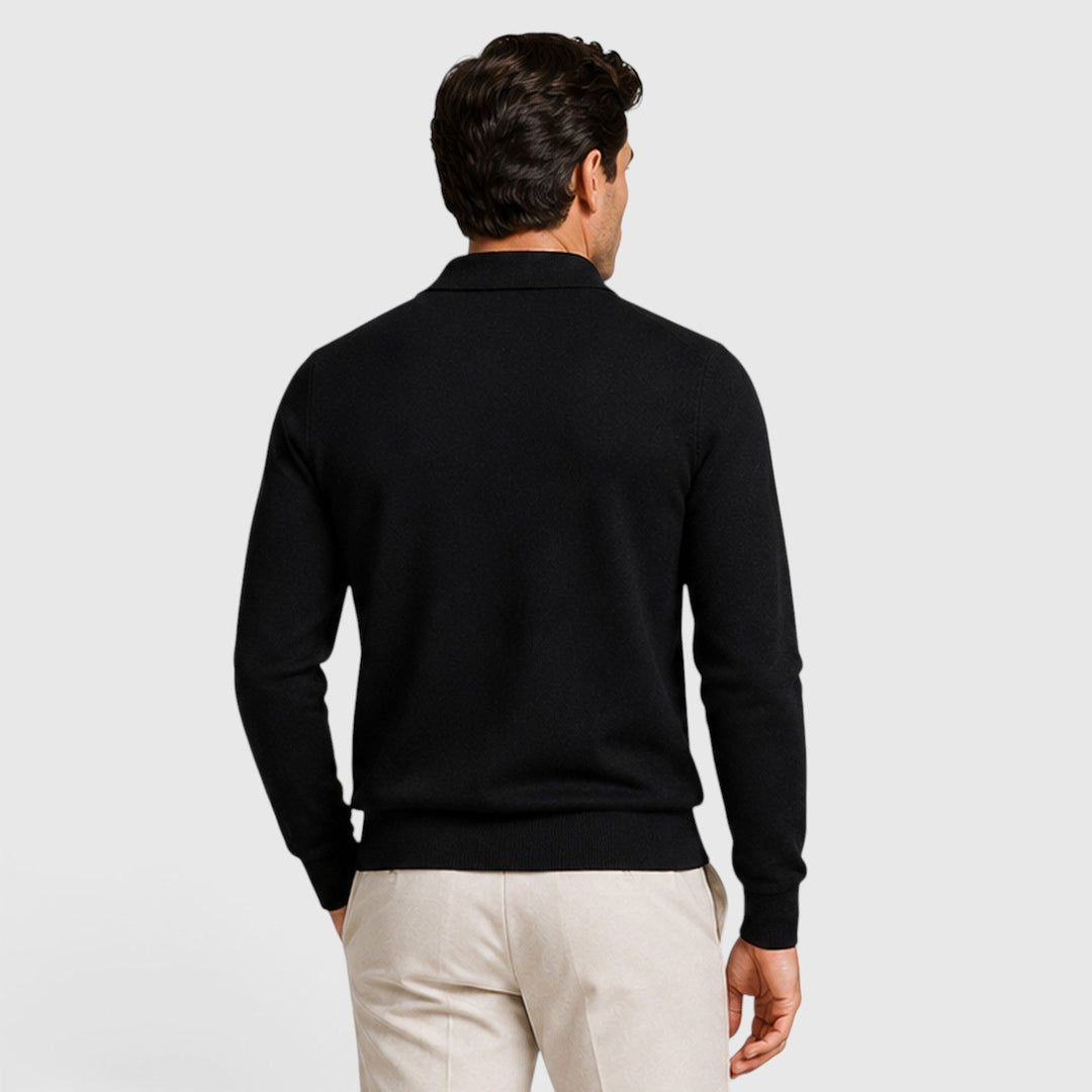 Oliver | Men's Knit Sweater with a Zip Fastening and Classic Collar