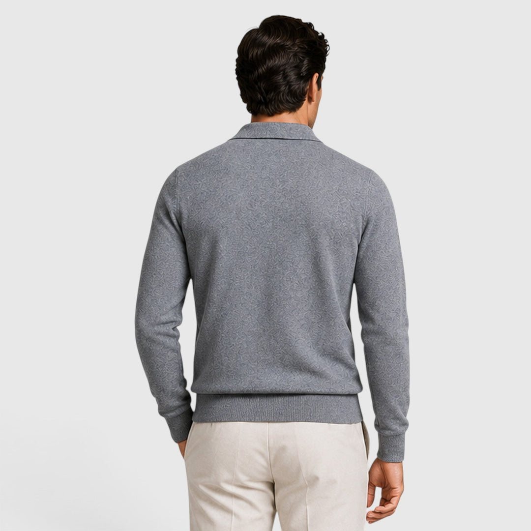 Oliver | Men's Knit Sweater with a Zip Fastening and Classic Collar