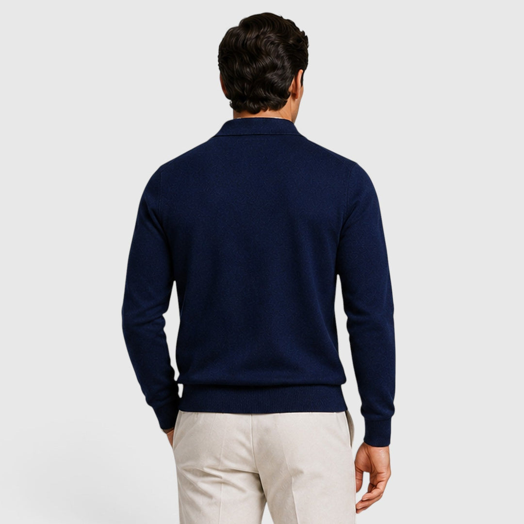 Oliver | Men's Knit Sweater with a Zip Fastening and Classic Collar