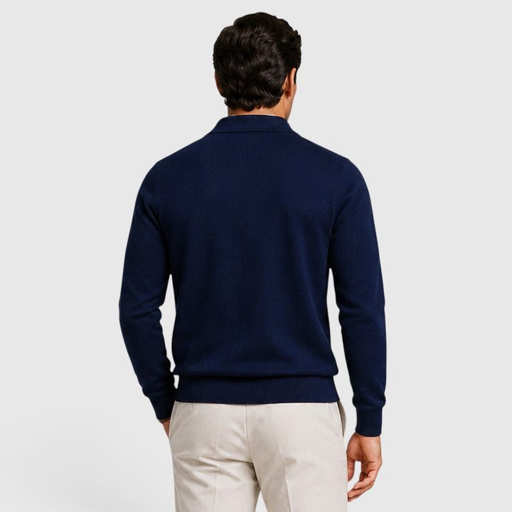 Oliver | Men's Knit Sweater with a Zip Fastening and Classic Collar