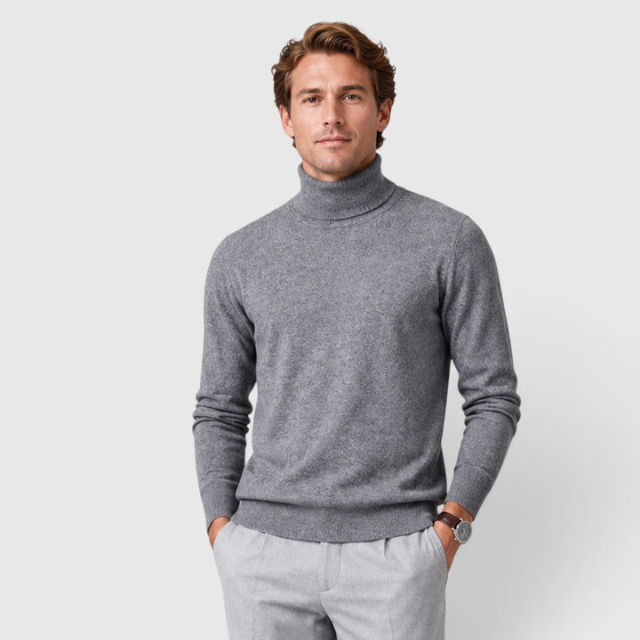 Lucas | Męski Sweter w Dzianinowym Stylu z Golfem i Luźnym Krojem