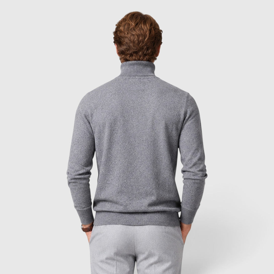 Lucas | Męski Sweter w Dzianinowym Stylu z Golfem i Luźnym Krojem