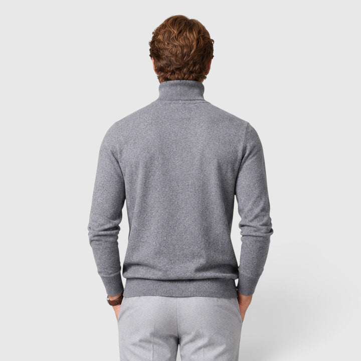 Lucas | Męski Sweter w Dzianinowym Stylu z Golfem i Luźnym Krojem