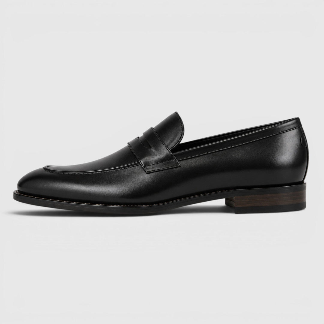 Leon | Męskie Loafersy w Stylu Skórzanym z Kwadratowym Noskiem