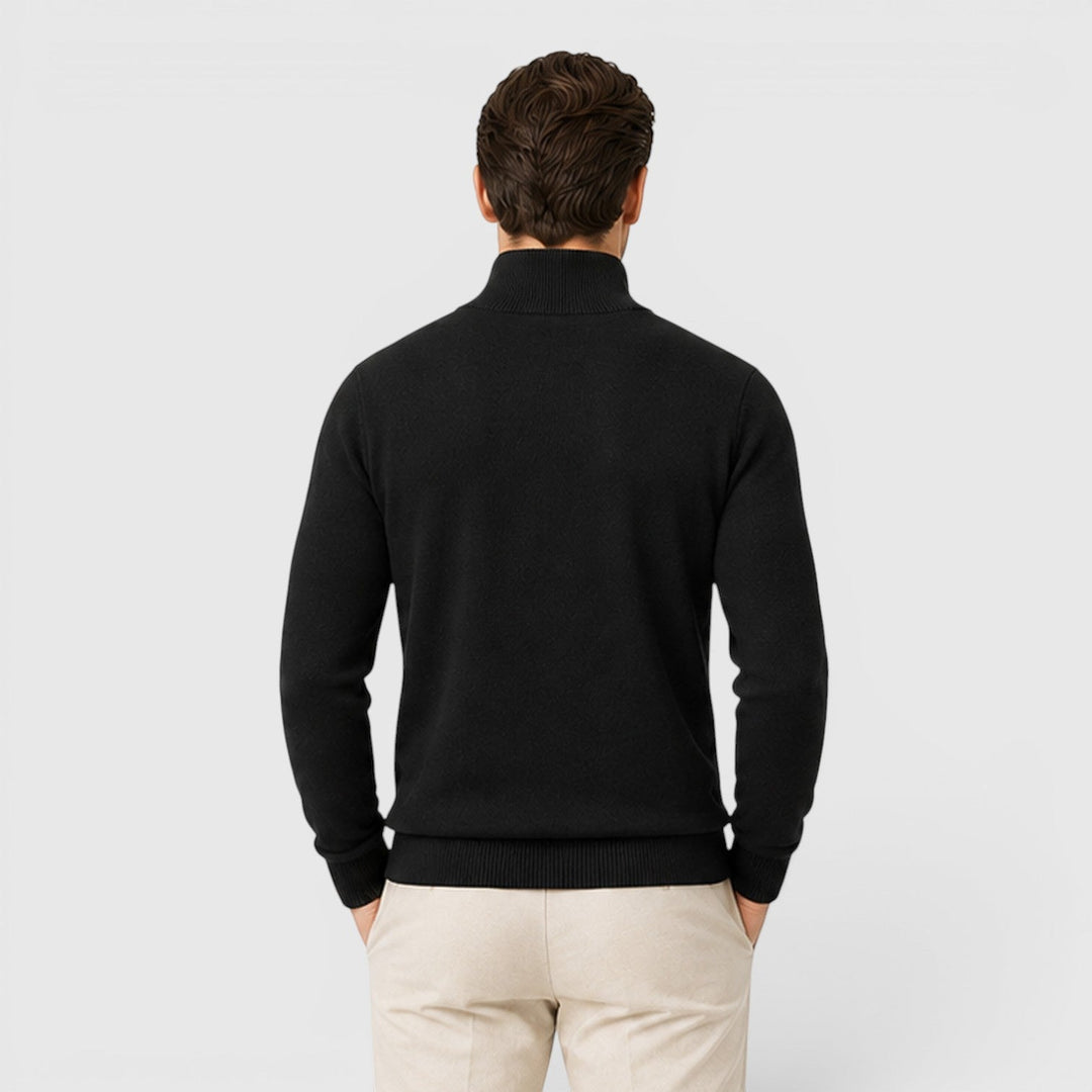 George | Męski Lekki Sweter z Zamkiem pod Szyją