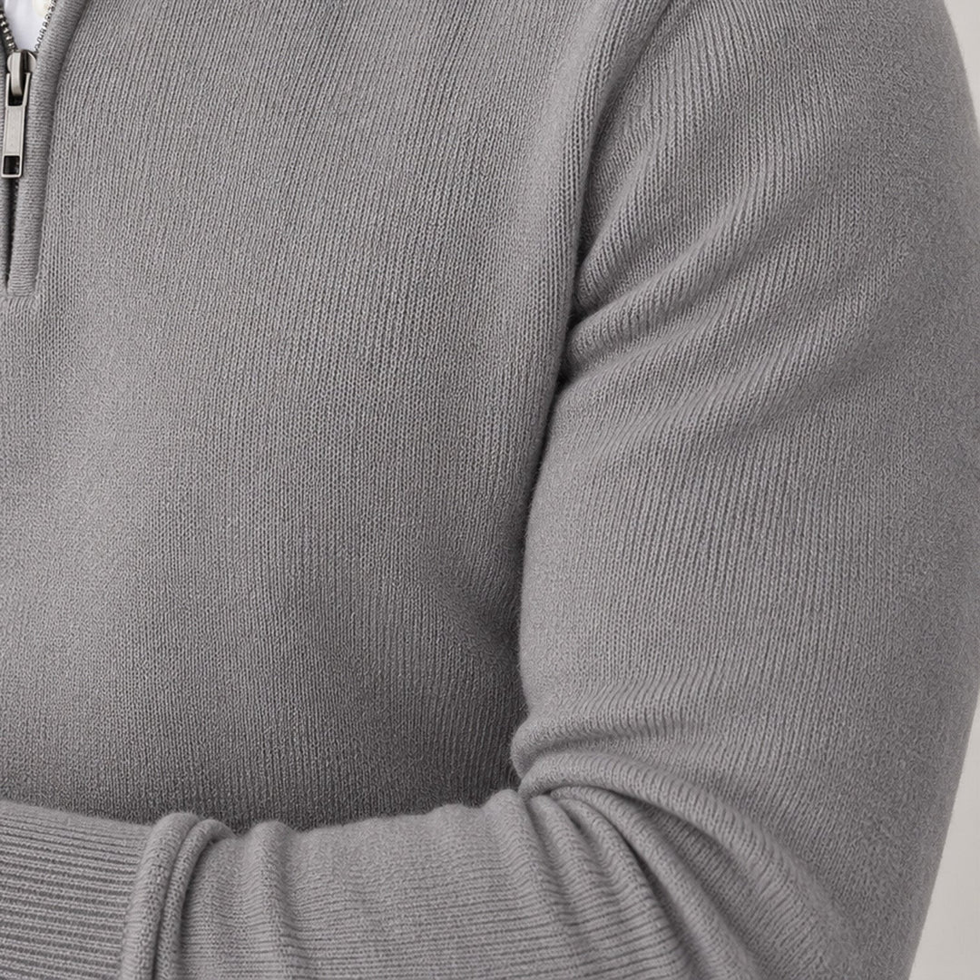 George | Męski Lekki Sweter z Zamkiem pod Szyją