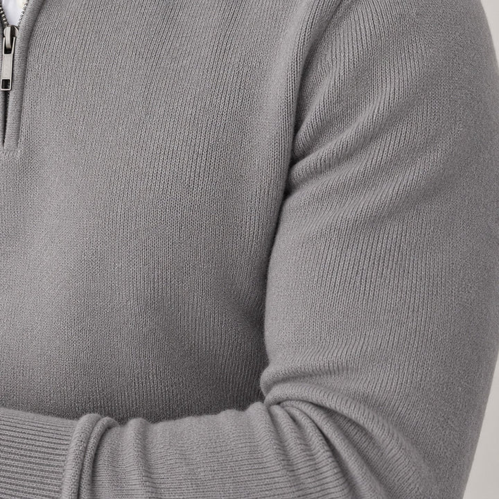 George | Męski Lekki Sweter z Zamkiem pod Szyją