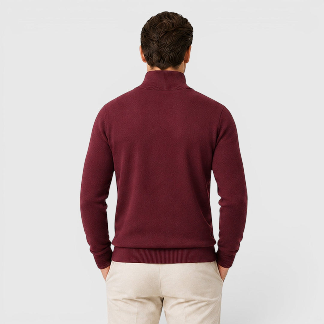 George | Męski Lekki Sweter z Zamkiem pod Szyją