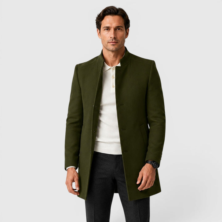 Oliver | Men's Slim-Fit Coat with Button Closure in a Smart-Casual Style