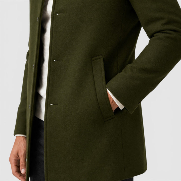 Oliver | Men's Slim-Fit Coat with Button Closure in a Smart-Casual Style