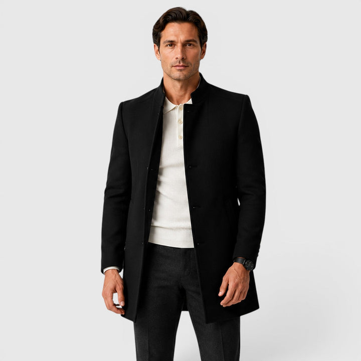 Oliver | Men's Slim-Fit Coat with Button Closure in a Smart-Casual Style