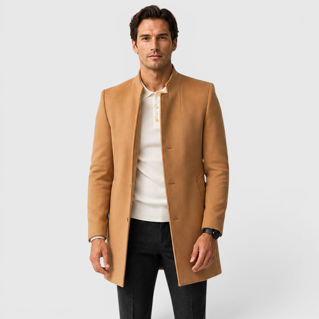 Oliver | Men's Slim-Fit Coat with Button Closure in a Smart-Casual Style