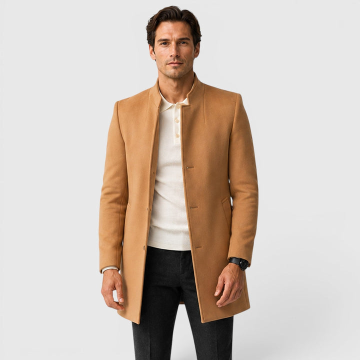 Oliver | Men's Slim-Fit Coat with Button Closure in a Smart-Casual Style