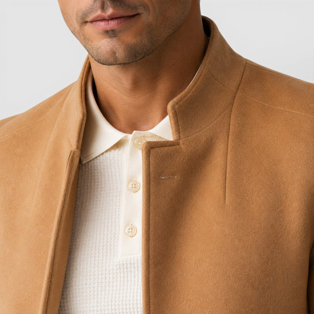 Oliver | Men's Slim-Fit Coat with Button Closure in a Smart-Casual Style