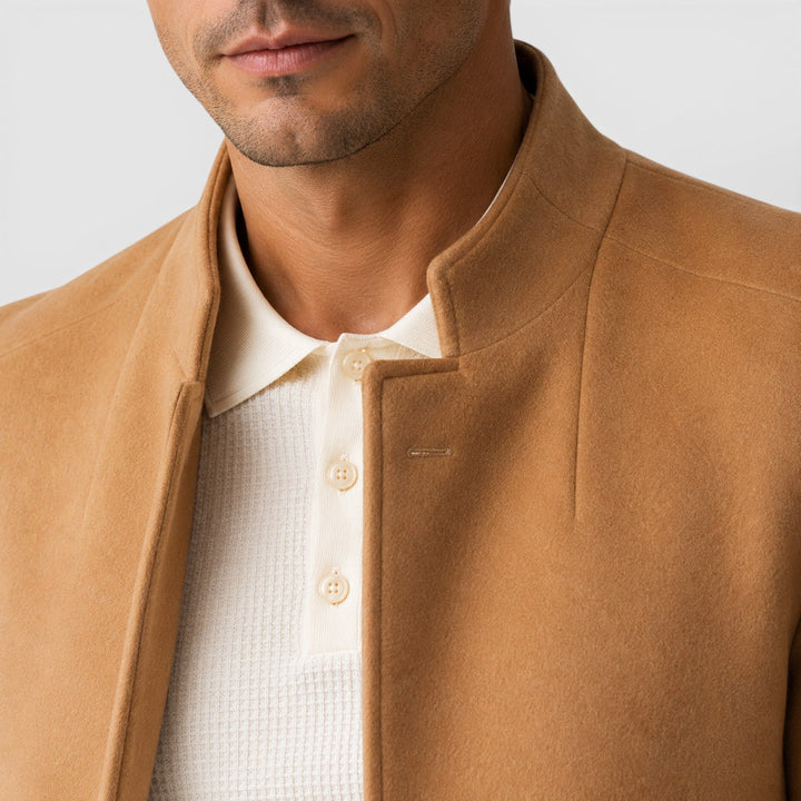 Oliver | Men's Slim-Fit Coat with Button Closure in a Smart-Casual Style
