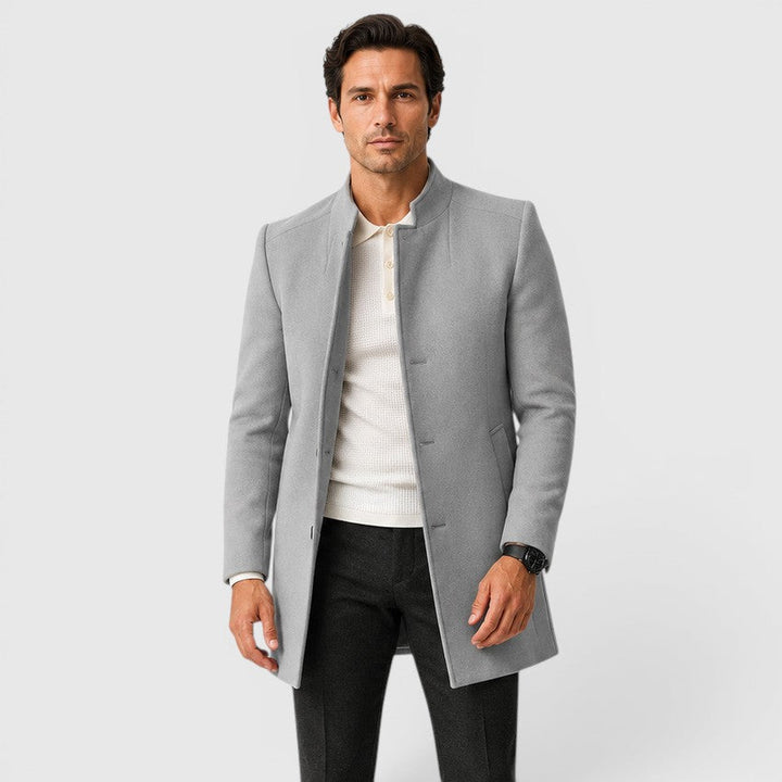 Oliver | Men's Slim-Fit Coat with Button Closure in a Smart-Casual Style