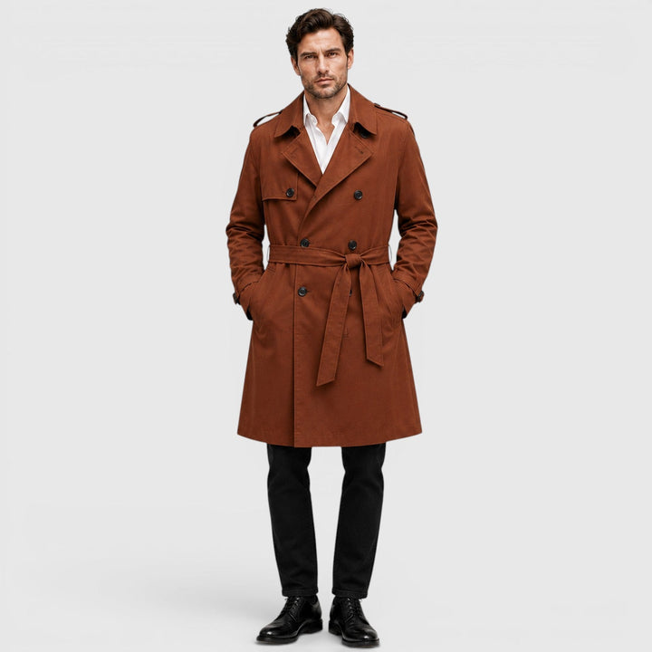 William | Men's Fitted Double-Breasted Trench Coat