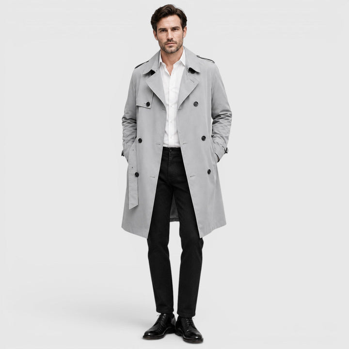 William | Men's Fitted Double-Breasted Trench Coat
