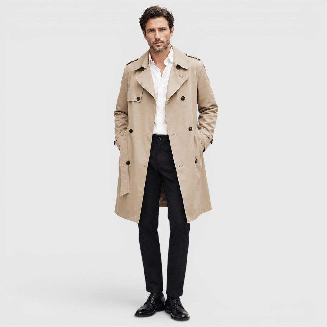 William | Men's Fitted Double-Breasted Trench Coat
