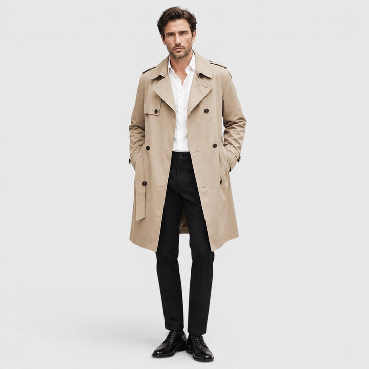 William | Men's Fitted Double-Breasted Trench Coat