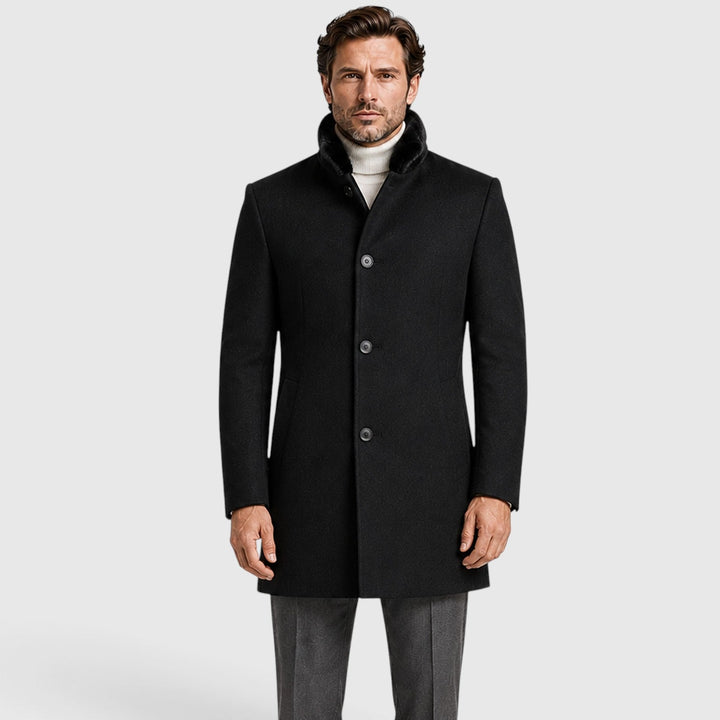 Adrian | Men's Wool-Style Coat with a Classic Collar