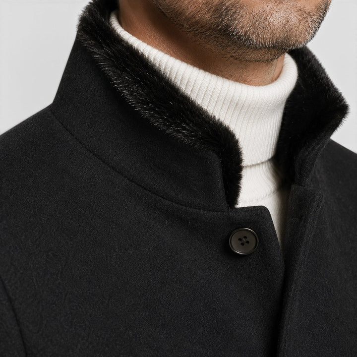 Adrian | Men's Wool-Style Coat with a Classic Collar
