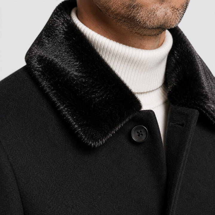 Adrian | Men's Wool-Style Coat with a Classic Collar