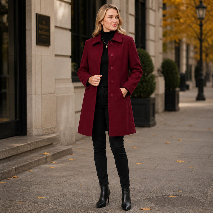 Charlotte | Women’s Classic Long Wool-Style Coat