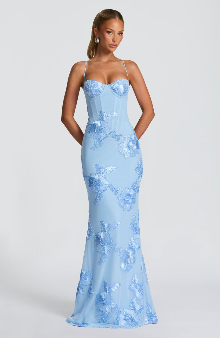 Women's Sleeveless Maxi Dress with Heart-Shaped Neckline | Fitted Cut