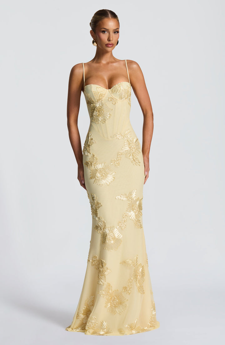 Women's Sleeveless Maxi Dress with Heart-Shaped Neckline | Fitted Cut