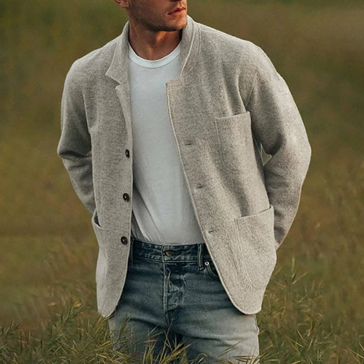 Męska Marynarka | Marynarka Regular Fit na Guziki | Długi Rękaw | Elegancki Codzienny Styl