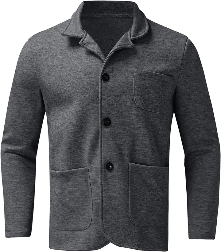 Męska Marynarka | Marynarka Regular Fit na Guziki | Długi Rękaw | Elegancki Codzienny Styl