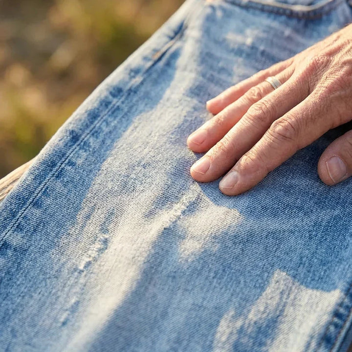 Damskie jeansy proste skrócone w retro kroju