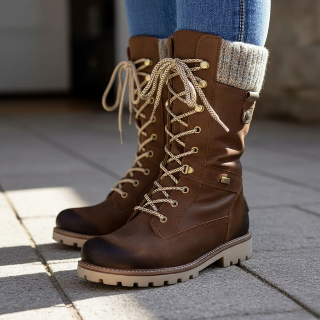 Waterproof and slip-resistant winter shoes for women